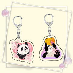 Panda Keychain Pendant for Car Keys Backpacks Wallets