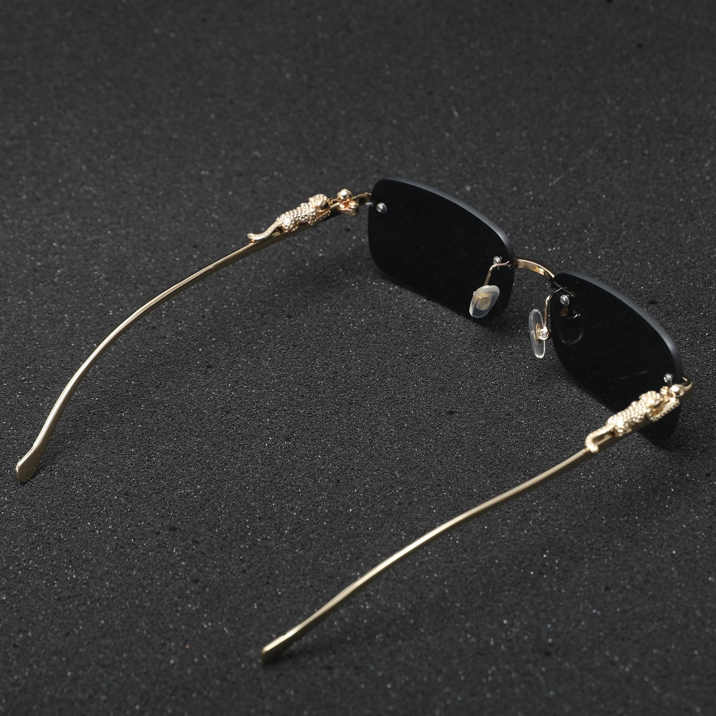 Square Rimless Glasses Women Sunglasses