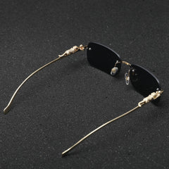 Square Rimless Glasses Women Sunglasses