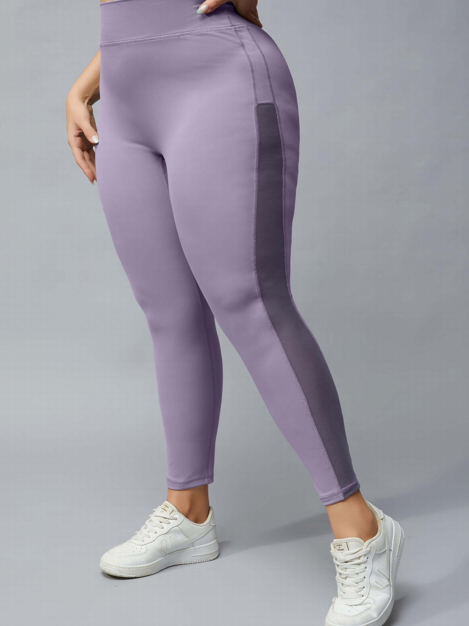  High Waist Mesh Sports Leggings