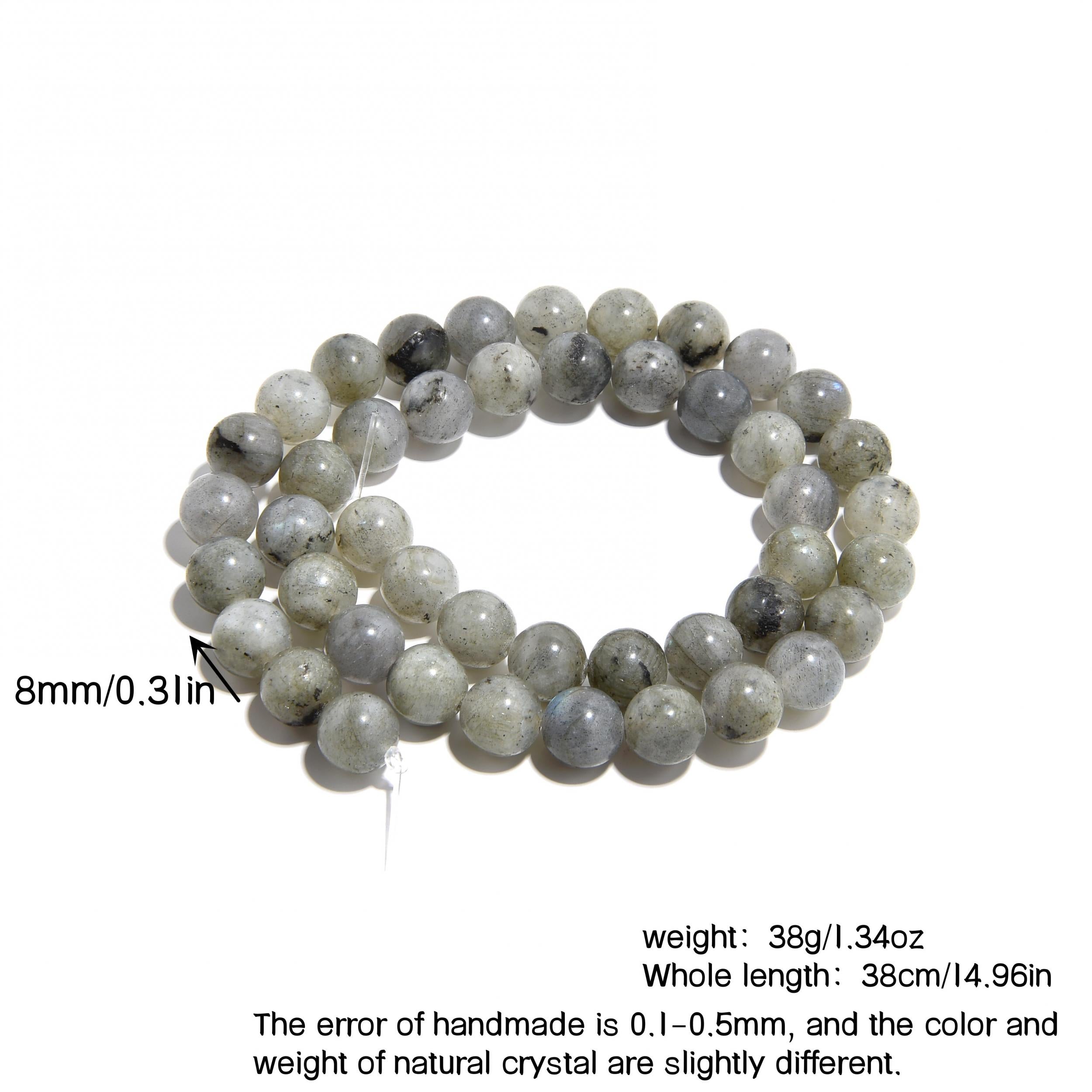 8mm Natural Crystal Long Chain Loose Beads Semi-finished Jewelry
