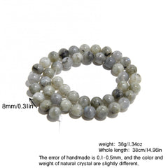 8mm Natural Crystal Long Chain Loose Beads Semi-finished Jewelry