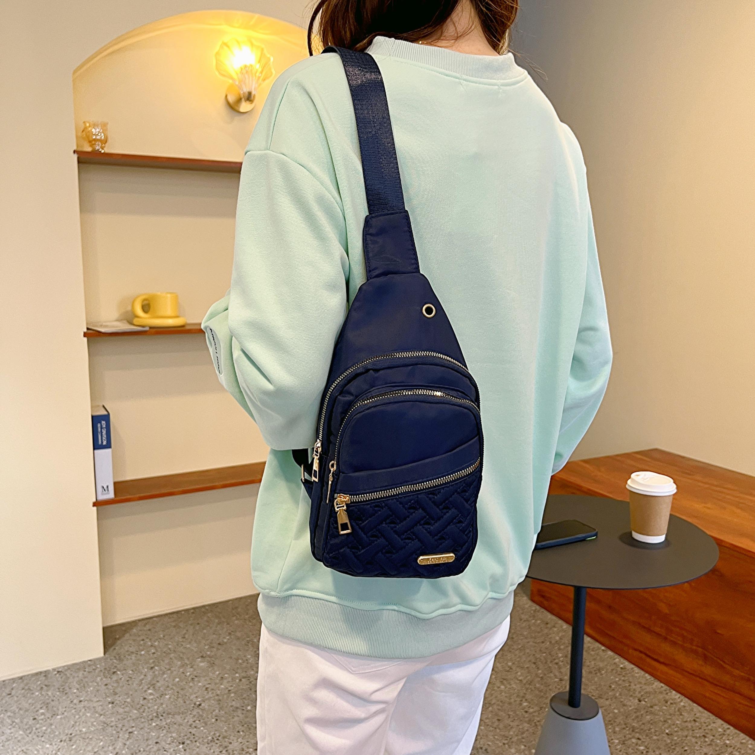 Argyle Chest Bag Women's Large Capacity Crossbody Bag