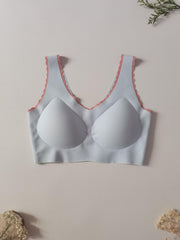 3pcs Colorblock Wireless Bras Women's Lingerie