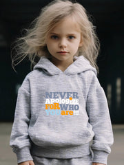 2pcs Letters Print Girls Hoodies Jogger Pants Set Sports