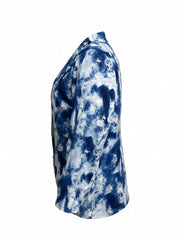  Tie Dye Long Sleeve Button Blazer
