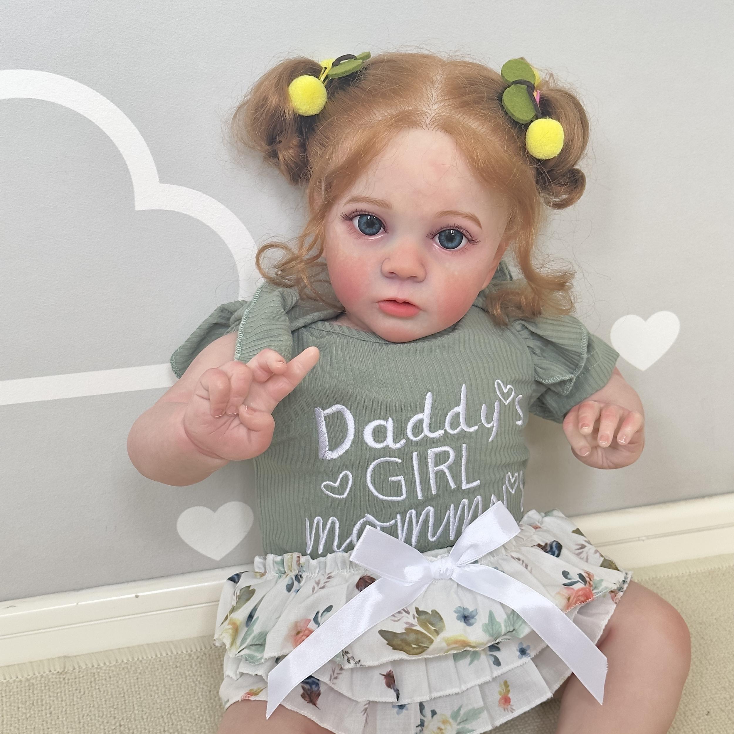 24inch Finished Painted Doll Reborn Baby Lifelike Soft Touch Skin