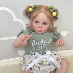 24inch Finished Painted Doll Reborn Baby Lifelike Soft Touch Skin