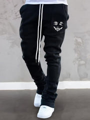 Men's Drawstring Flare Pants Slim Fit Stylish Comfortable Trousers