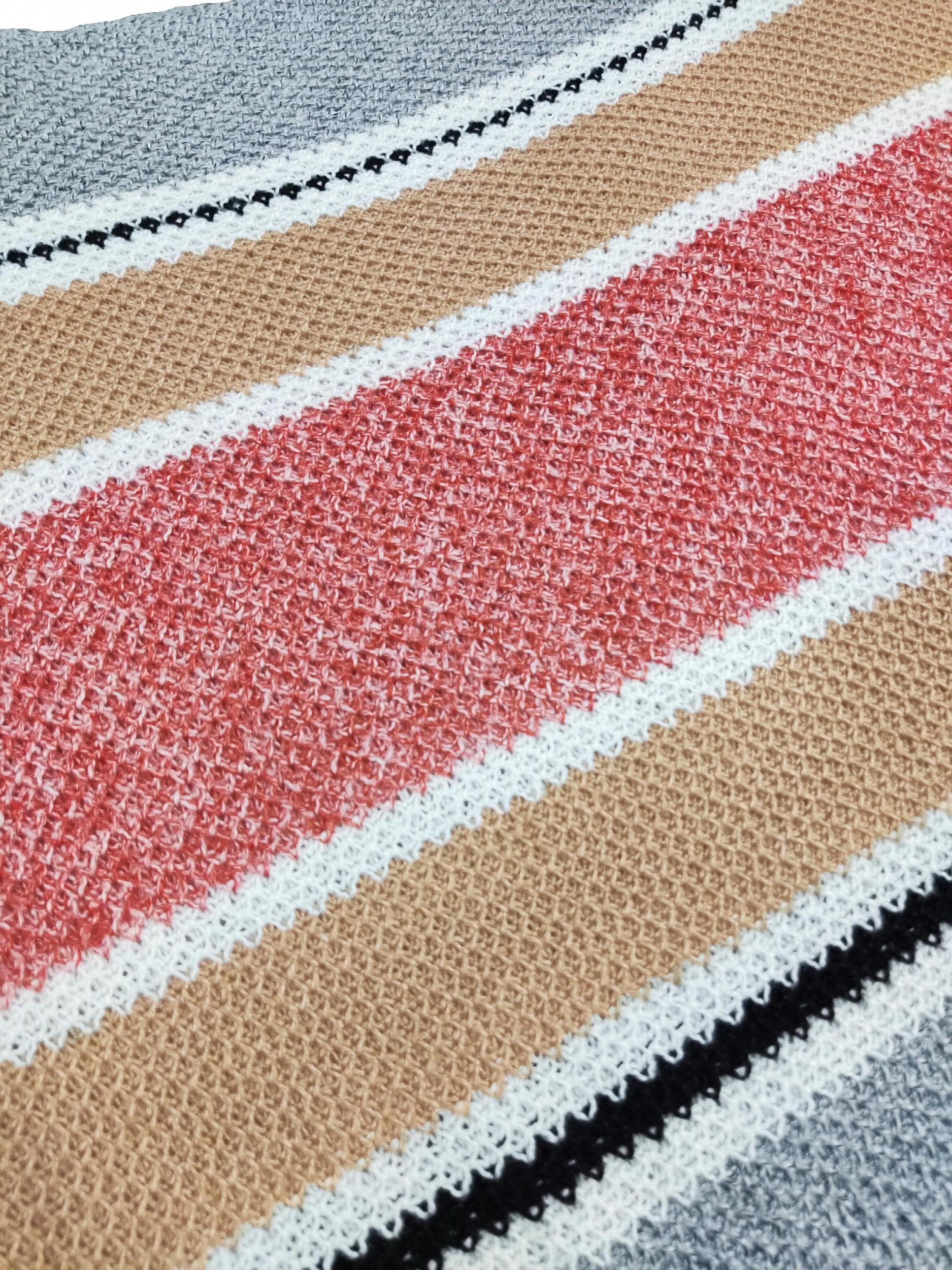  Colorblock Stripe Print One Shoulder Jumper