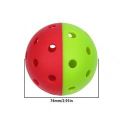 3pcs Red And Green Pickleball for Outdoor Sports - High Durability