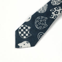 Kids College Style Cartoon Animals Tie - Boys & Girls Students