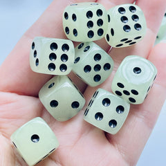 5pcs Luminous Dice Set 16mm Circular Dot Nightclub Bar KTV Entertainment