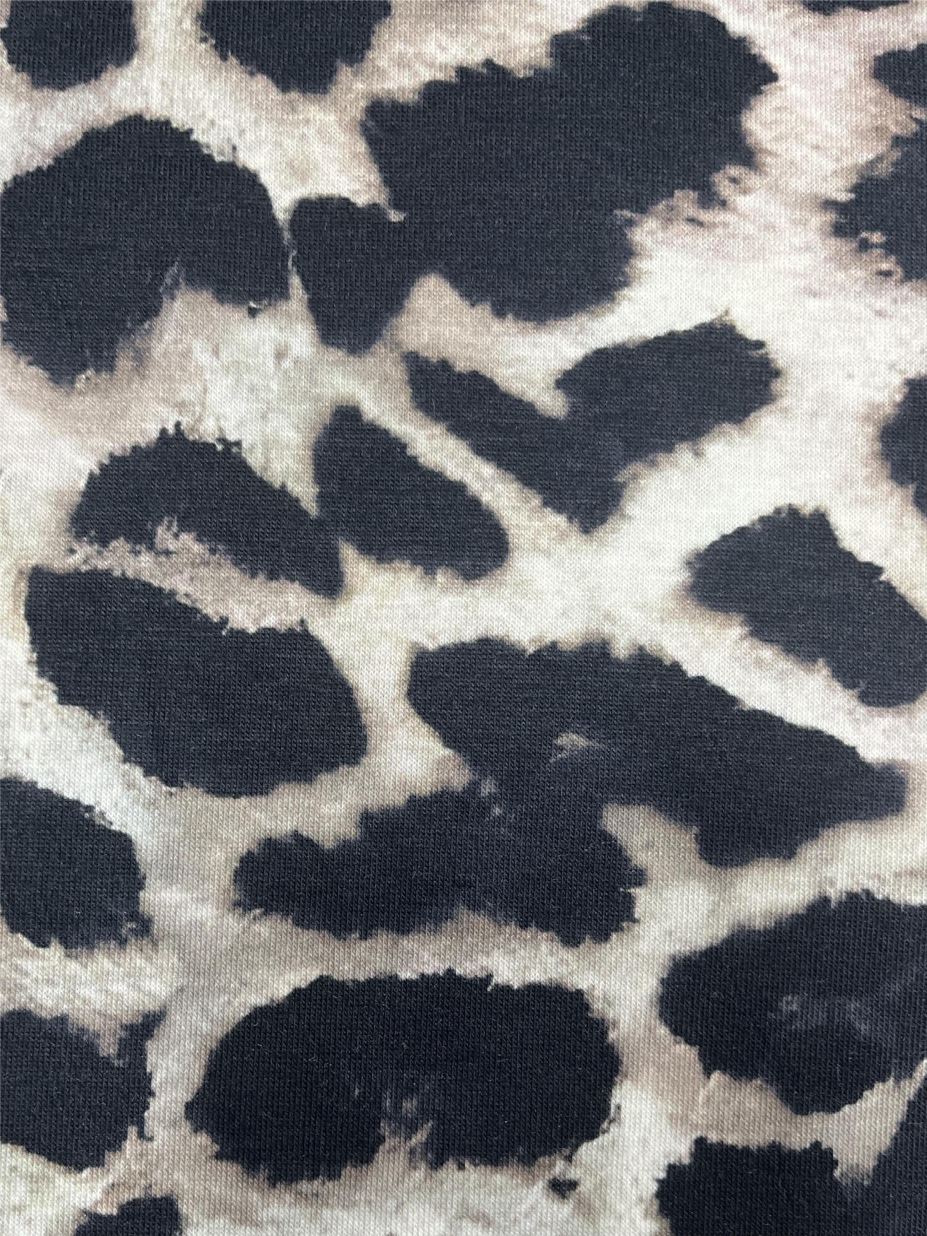 Leopard Print High Rise Wide Leg Trousers