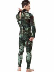 3mm Men's Skinny Fit Diving Suit Camouflage Long Sleeve Sun Protection