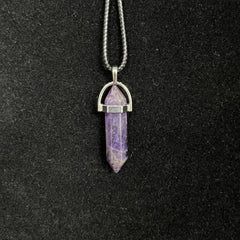 Colorful Chakra Pendant Crystal Pointed Prism Shape Pendants for Jewelry Making