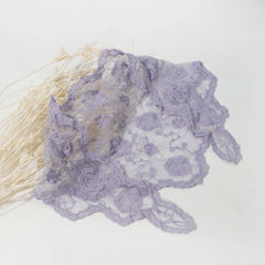 Vintage Flower Embroidery Lace Triangle Scarf