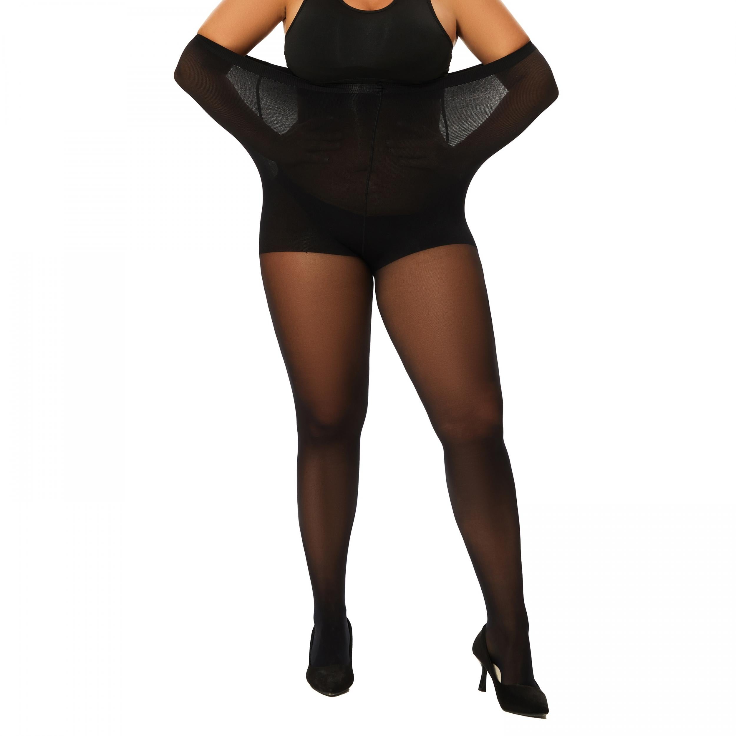  Casual Stockings Women's Plus Plain Colorblock High Rise