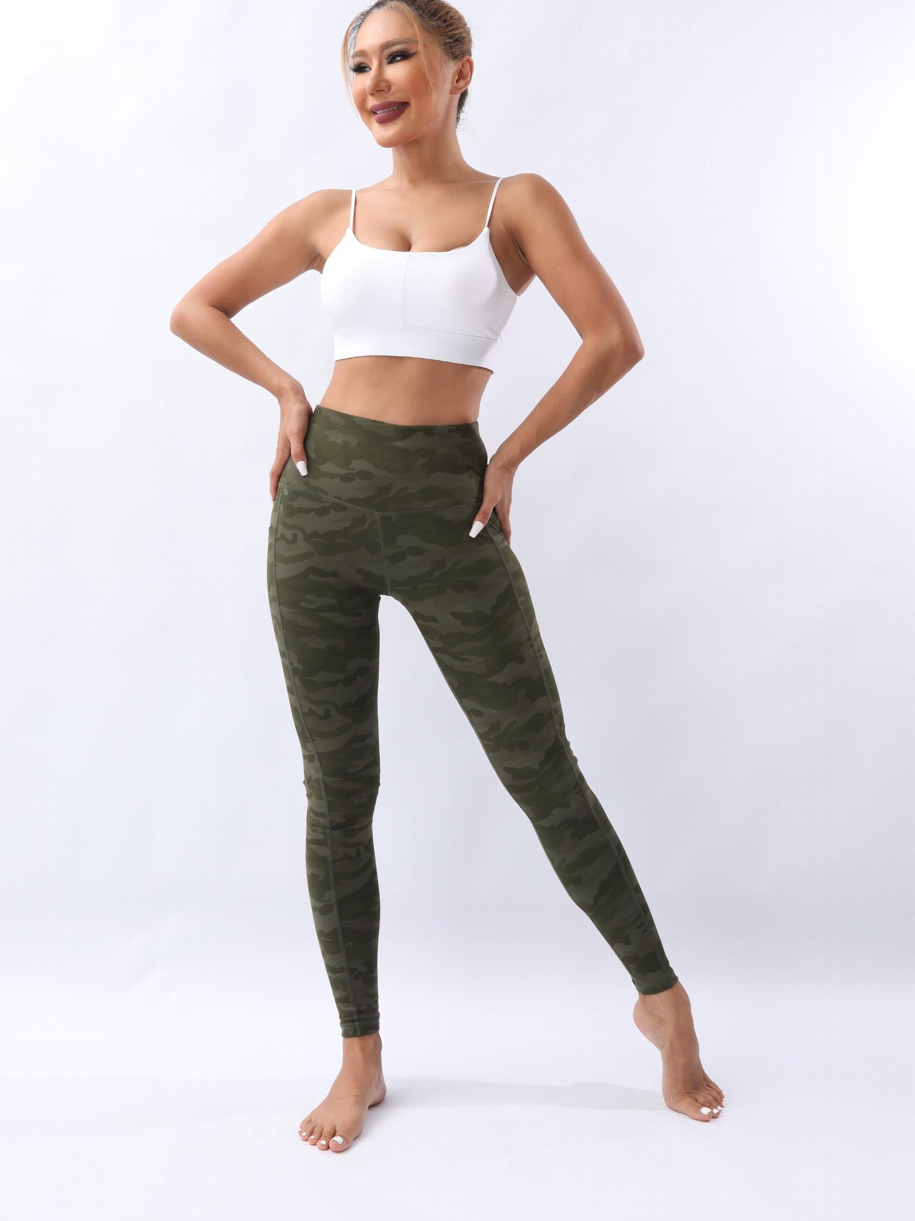 Camouflage Print Yoga Pants High Waist Workout Leggings
