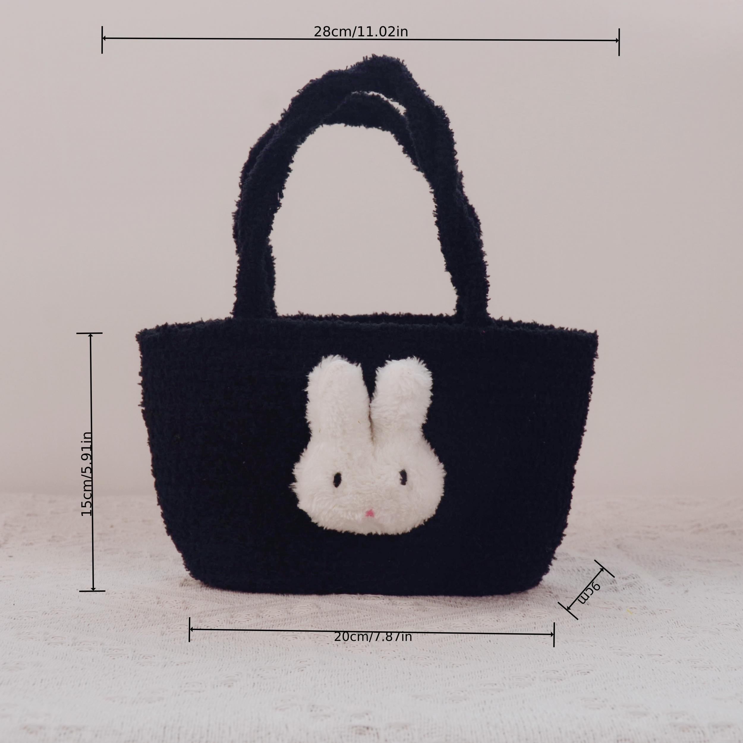 Bunny Decor Satchel Bag Stylish Handbag All Match Storage Bag