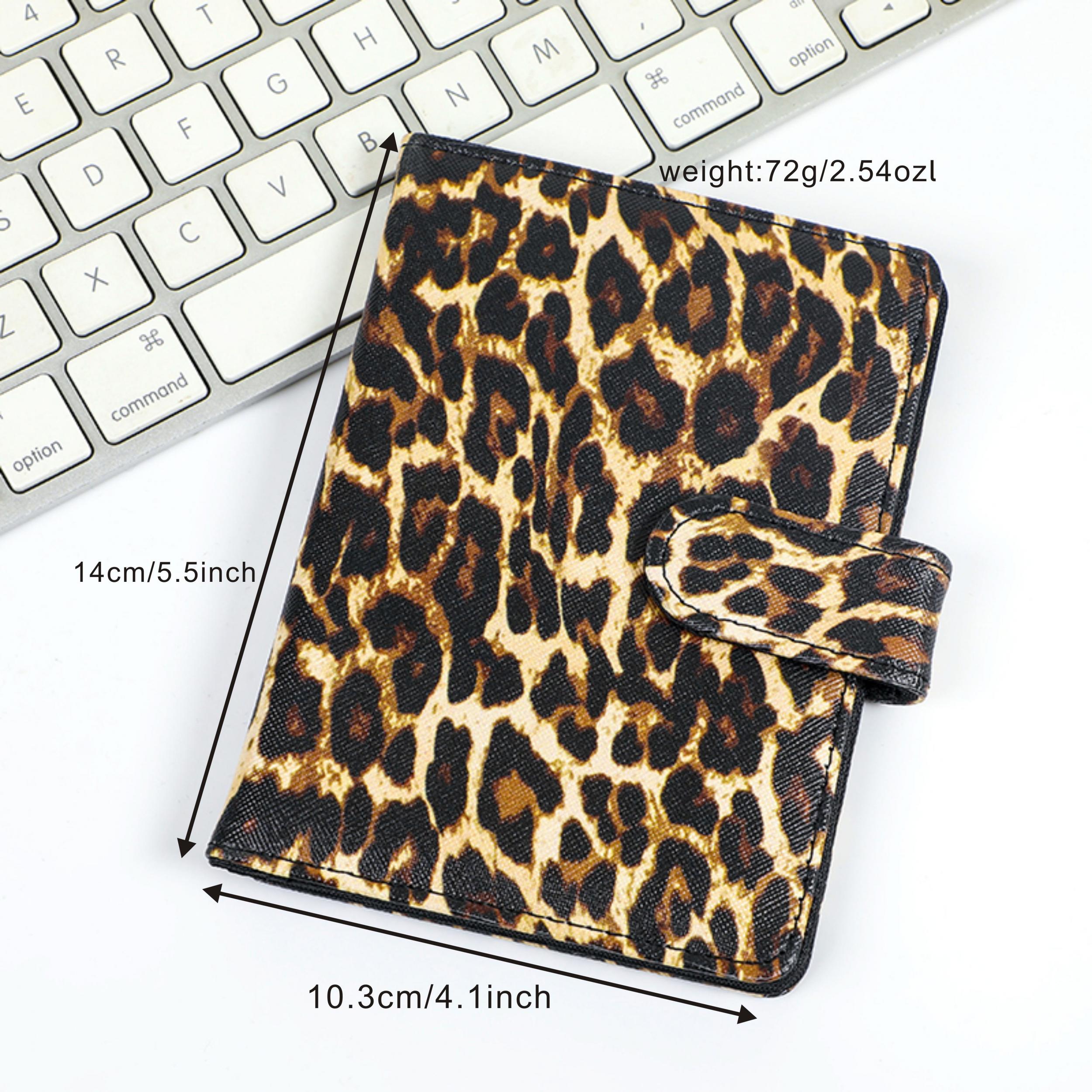 Leopard Print PU Leather Passport Holder - Lightweight Portable Case