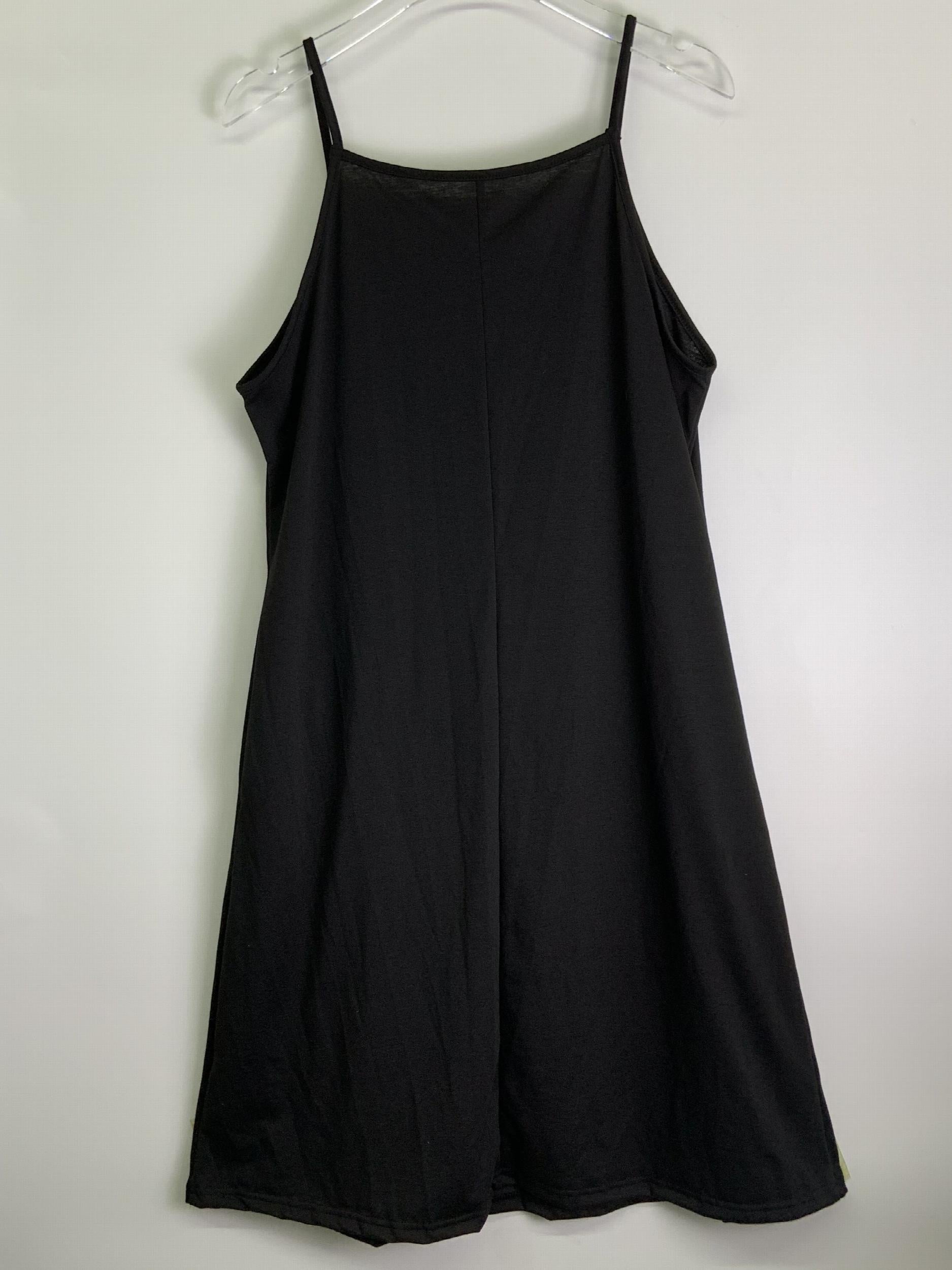  Casual Summer Dress Women's Solid Round Neck Cami Dress With Pockets