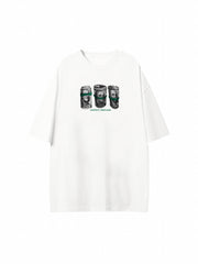 Graphic Hip-hop T-shirt Loose Banknote Style Unisex Top
