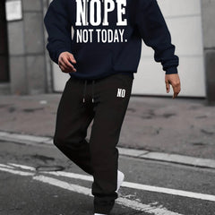 Men's Casual Long Sleeve T Shirt Hooded Sweatshirt & Joggers Set