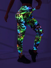 Women's Star Pattern Leggings for Fitness Yoga Running