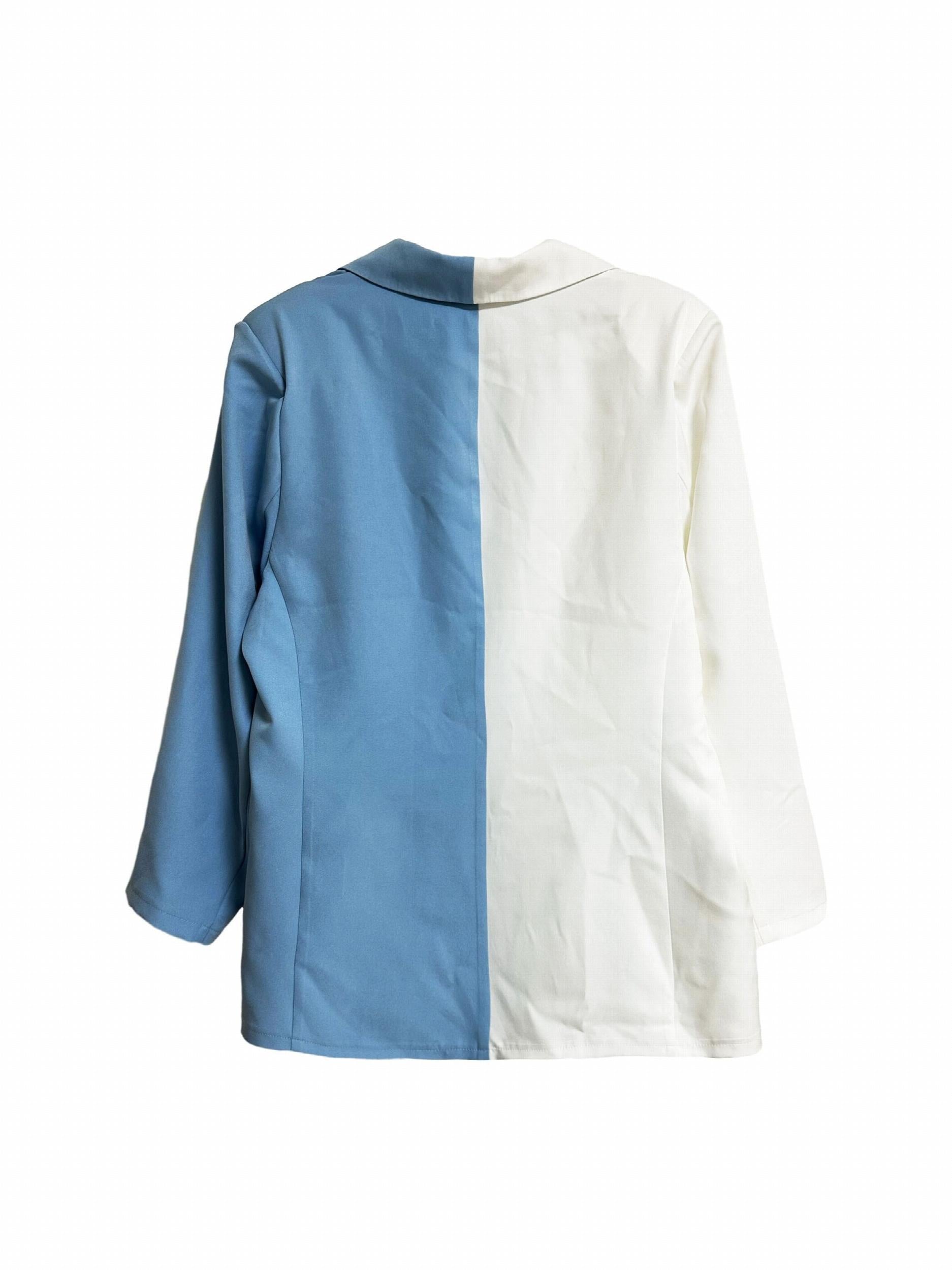  Colorblock Long Sleeve Casual Blazer