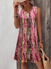  Casual Dress Women's Plus Allover Print Round Neck Medium Stretch Tank