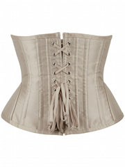  Corset 14 Steel Boned Lace Up Waist Training Bustier Top