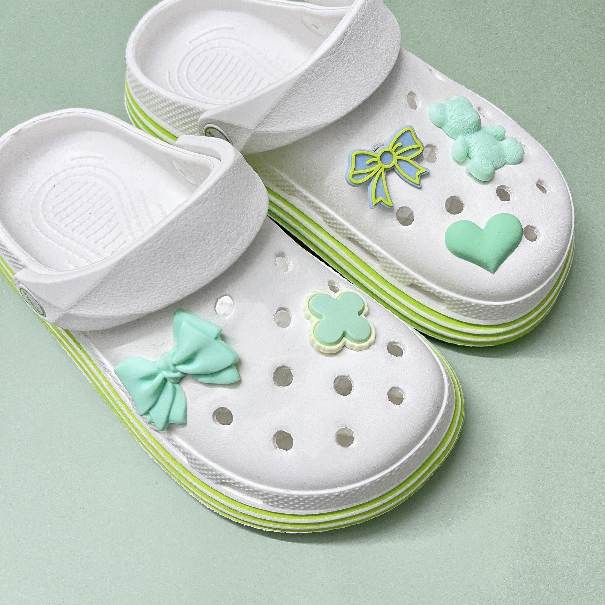 5pcs Bear & Bow Shoes Decoration Shoe Accessories Charms Birthday Gift