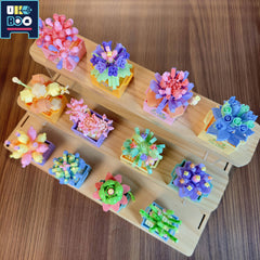 12pcs Mini Succulent Building Blocks Set Ideal for Home Decor