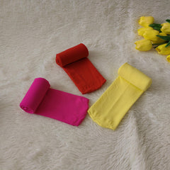 3 Pairs Solid Thigh High Socks Elastic Slim Over The Knee Socks