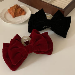 Large Velvet Bow Hair Clip Women's Hair Accessories