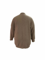  Solid Long Sleeve Open Front Cardigan