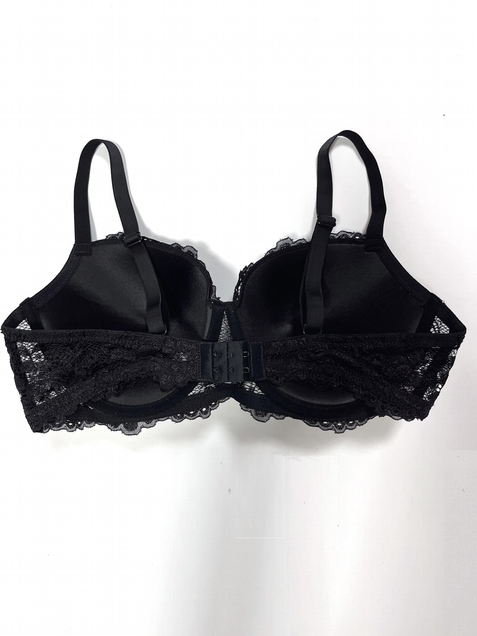  Floral Lace Molded Cup Padded Underwire Bra
