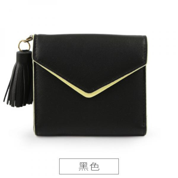 Women's Short Wallet Three-Fold Buckle Purse