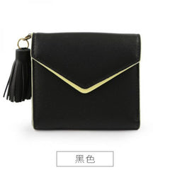 Women's Short Wallet Three-Fold Buckle Purse