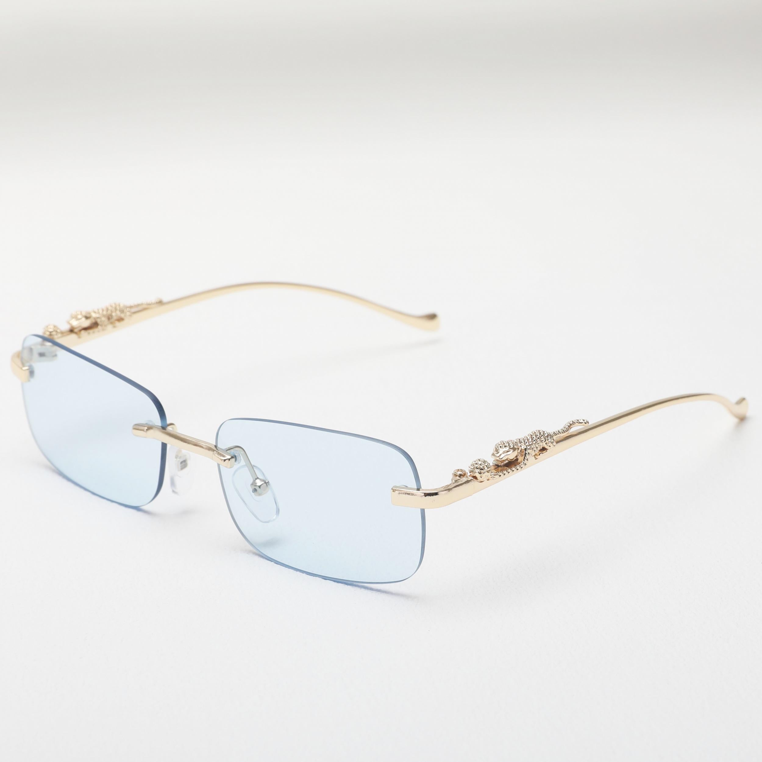 Square Rimless Glasses Women Sunglasses