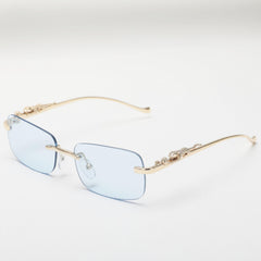 Square Rimless Glasses Women Sunglasses