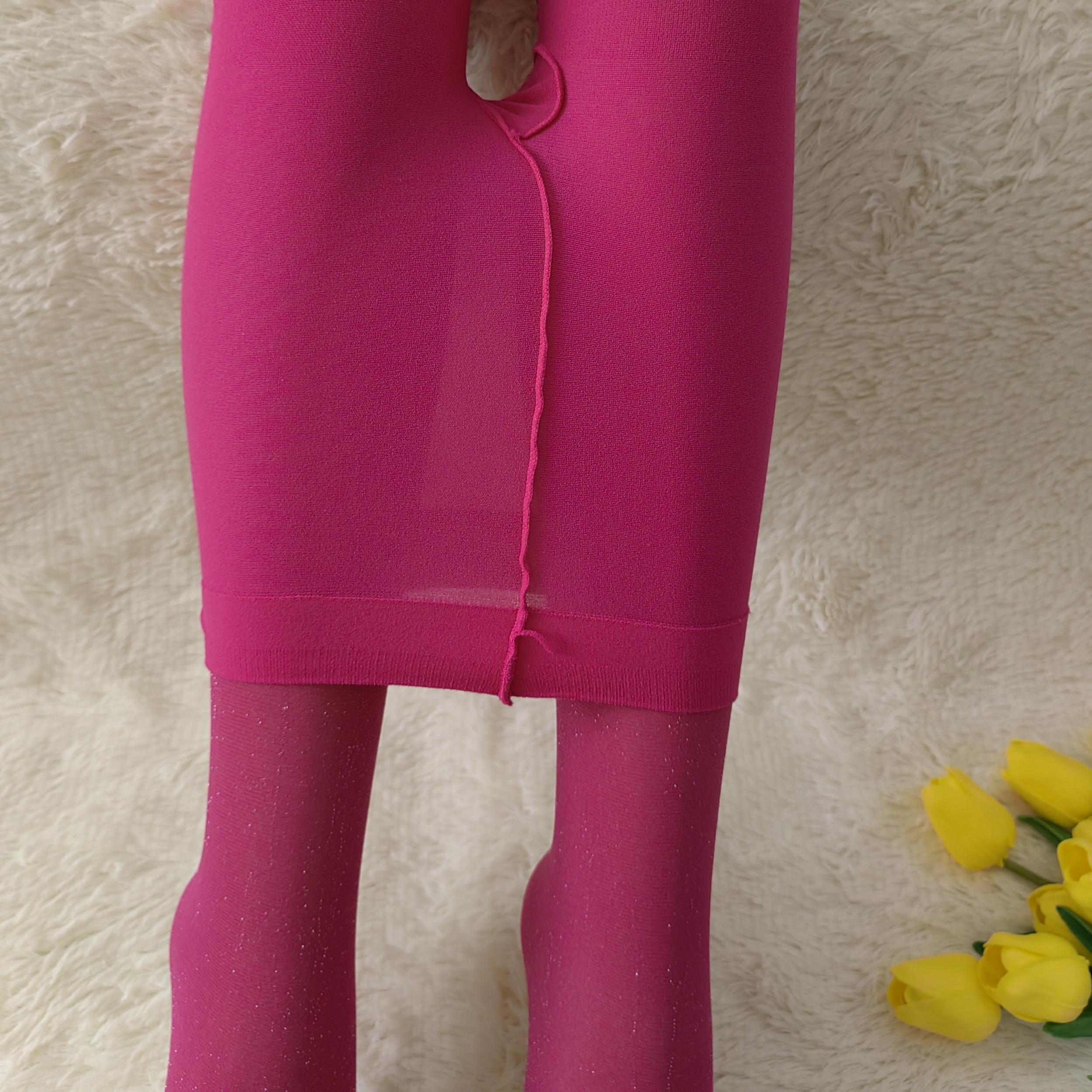 3 Pack Opaque Elastic Tights High Waist Slim Footed Pantyhose