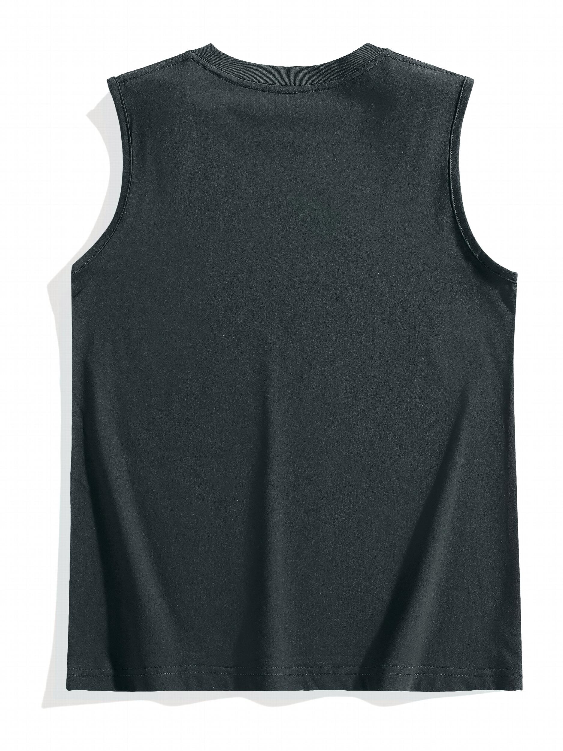 Men's Motto Print Tank Top for Outdoor Sports