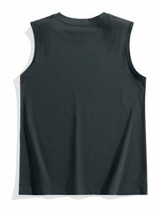 Men's Motto Print Tank Top for Outdoor Sports