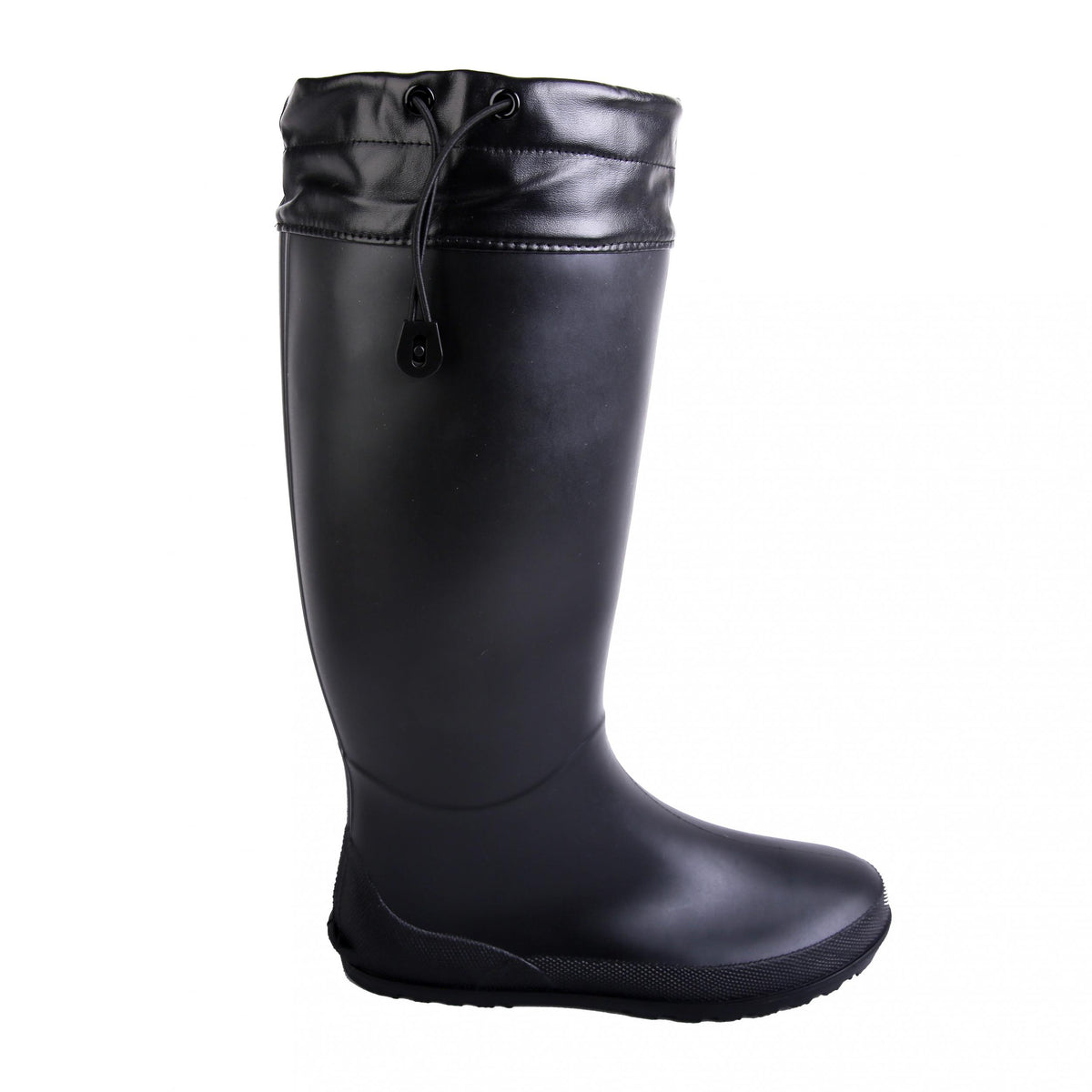 Waterproof PVC Round Toe Flat Rain Boots Lightweight Comfortable Foldable