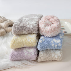 6 Pairs Cat Claw Print Socks Women Stockings