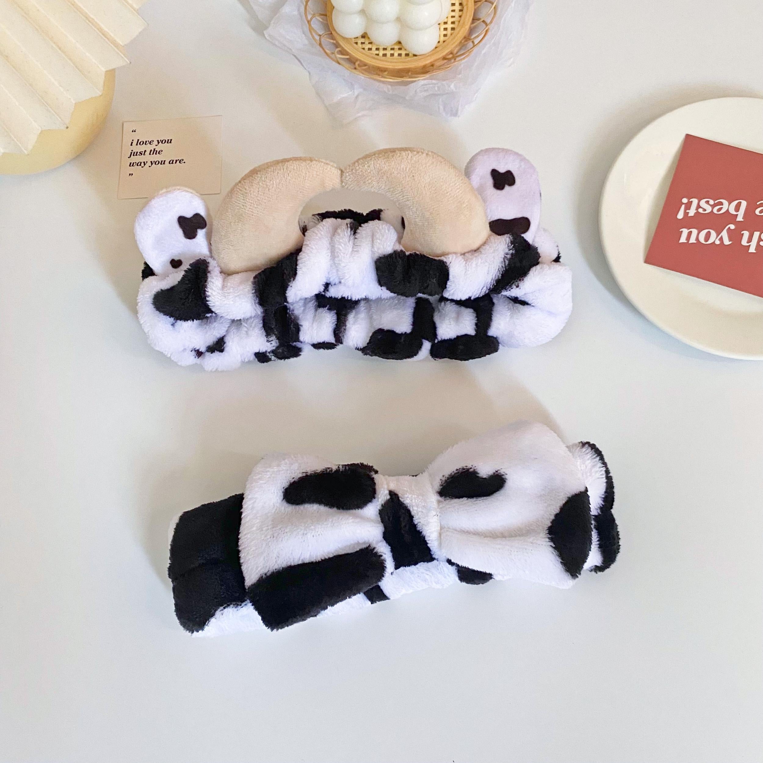 Cow Shaped Plush Headband for Women