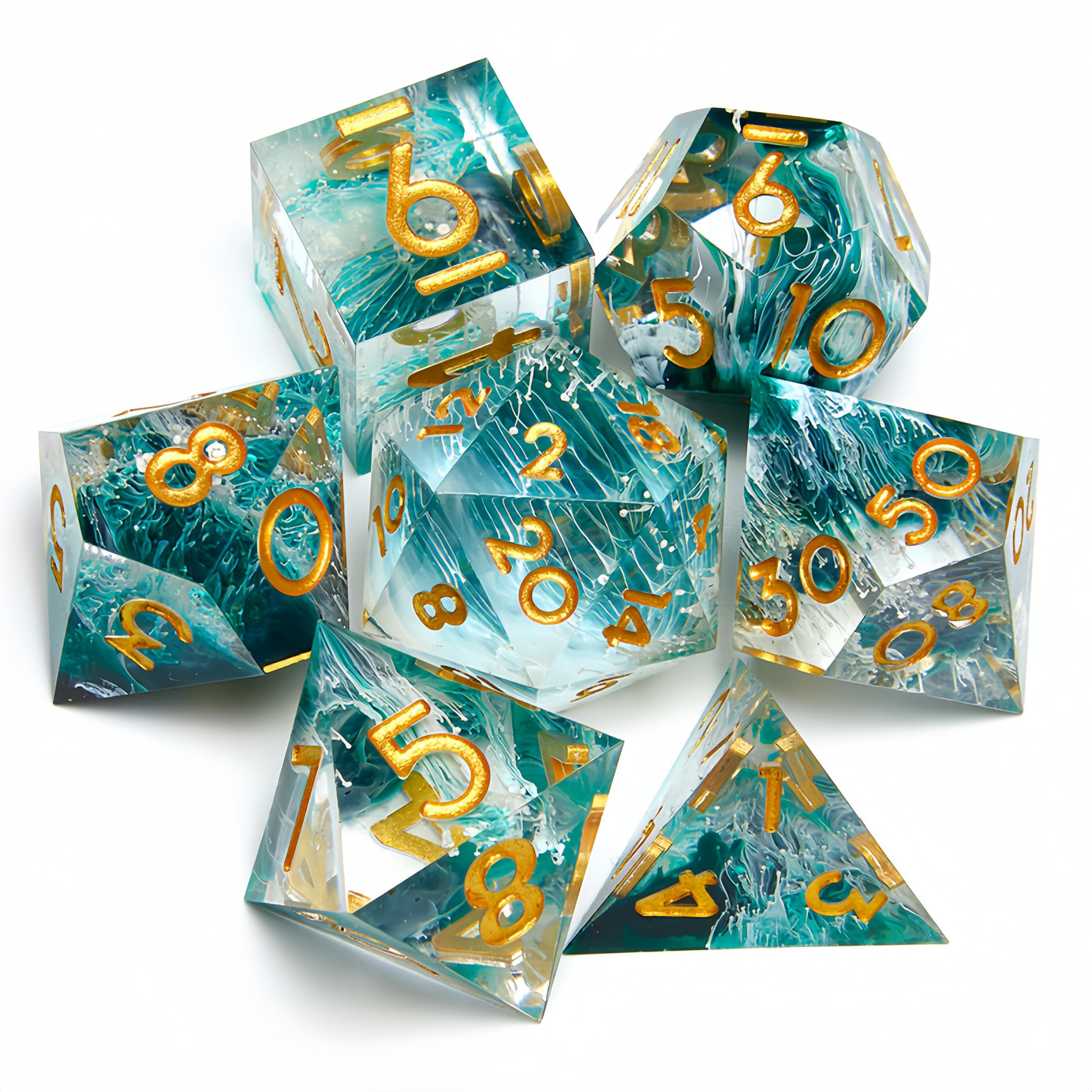 7pcs Resin Dice Set For Cosplay Board Game Gift