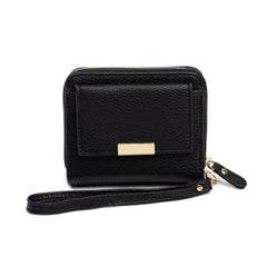 Solid Short Wallet Clutch Coin Purse Credit Card Holder Wristband